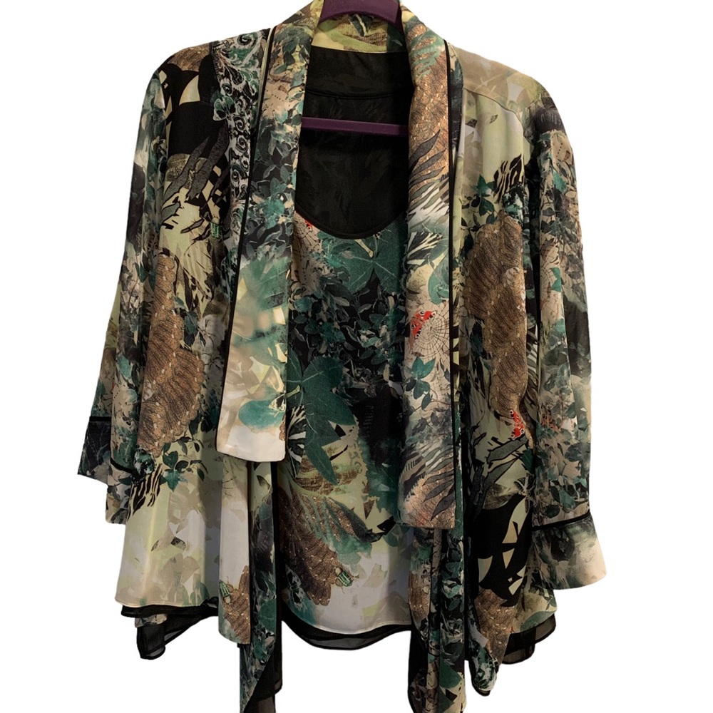 2-Piece Tropical Tank & Jacket Set Size Large